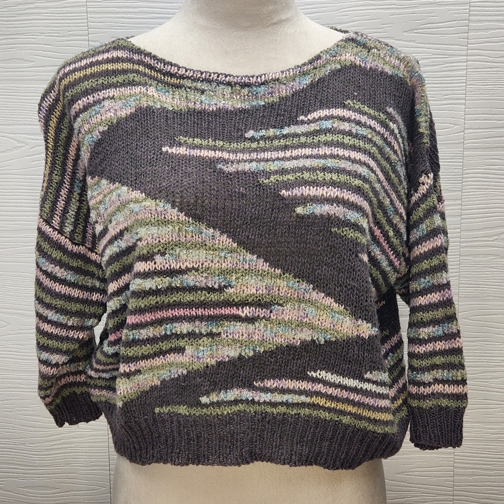 Gil Aimbez Pour/For Static Vintage Cropped 3/4 Sleeves Sz S 80s 90s